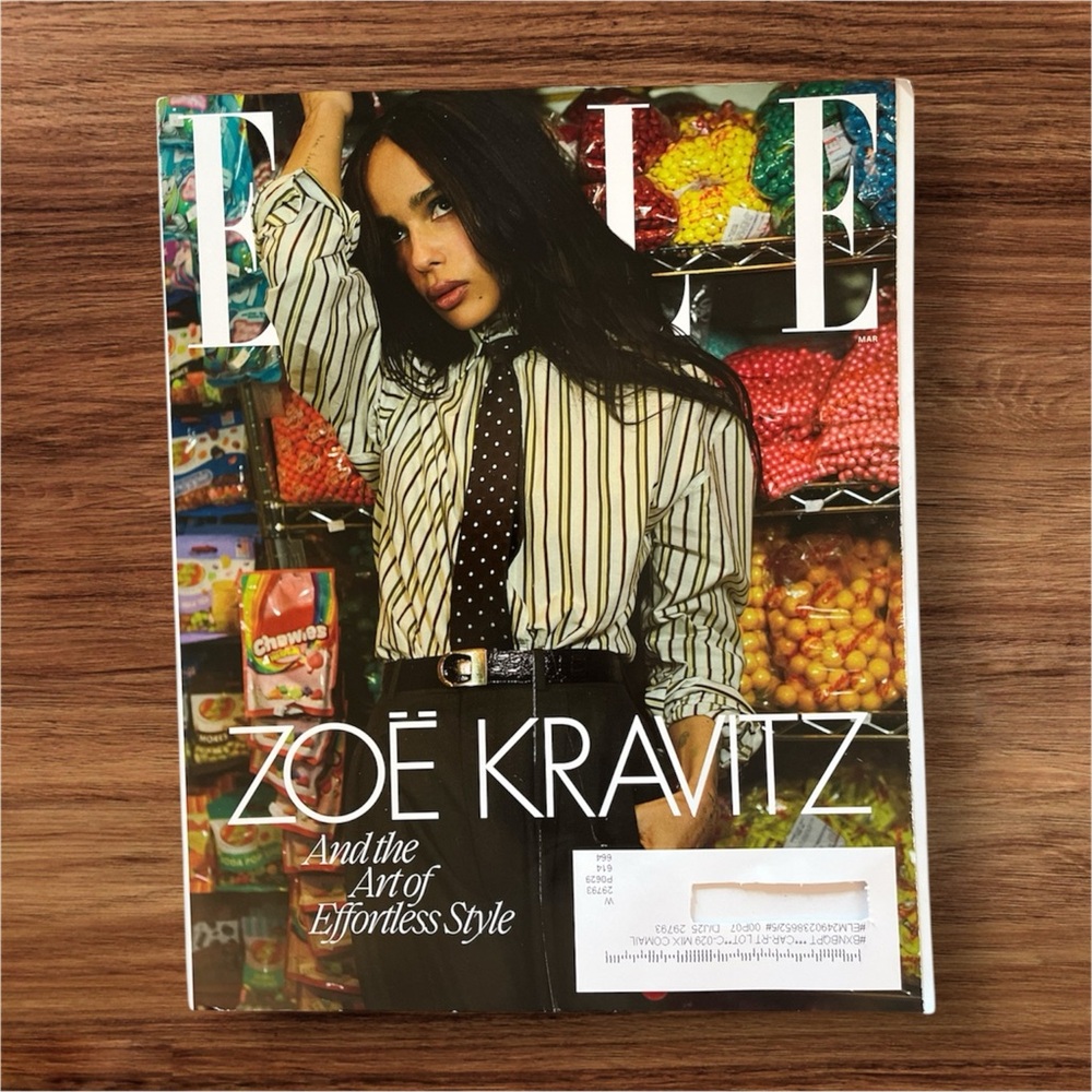 Elle Magazine March 2025 Issue with Zoë Kravitz Cover